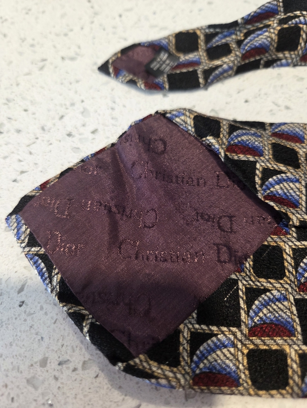 Christian Dior Monsieur Silk Tie Geometric Pattern - Picture 6 of 7